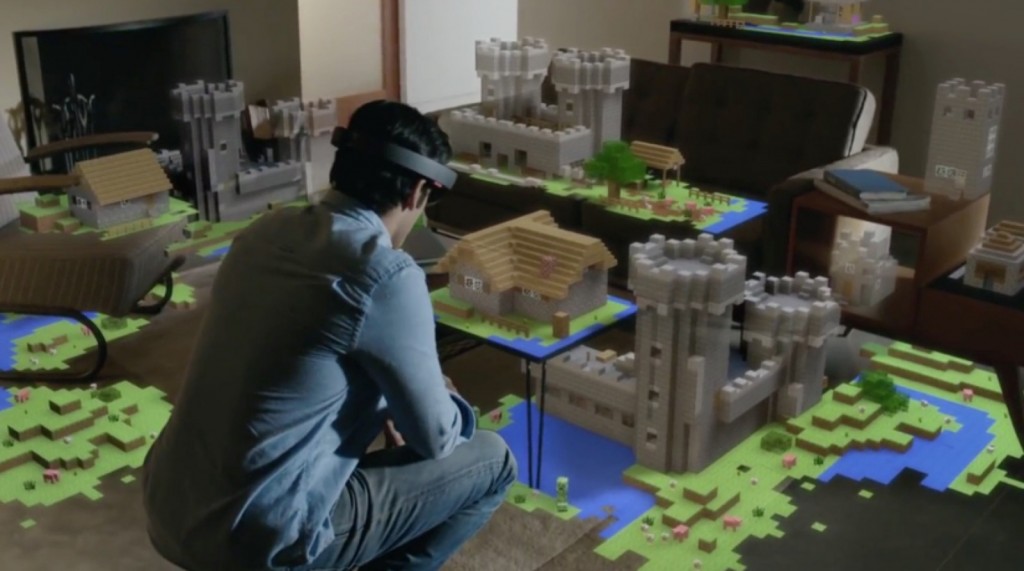 HoloLens把房間變成了Minecraft